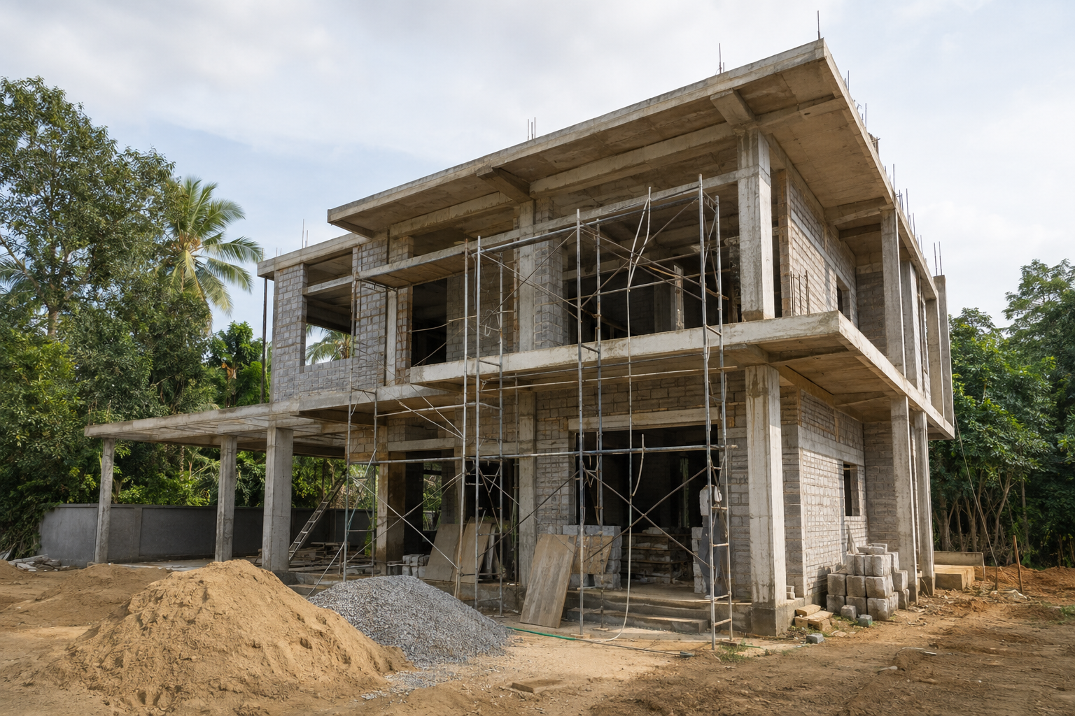 Construction site progress documented for a client